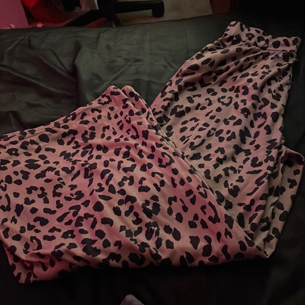 cheetah flowy pants